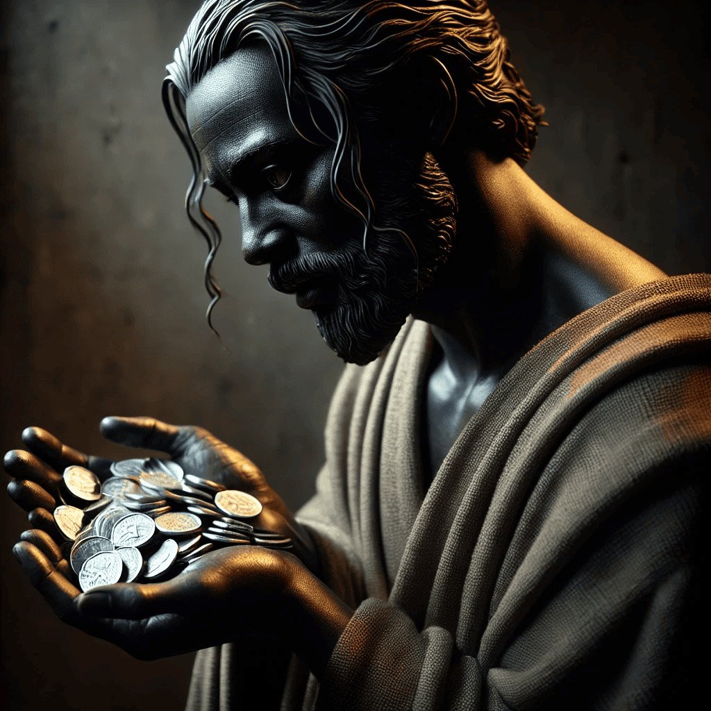 Judas holding silver the prophecies that Jesus Fulfilled Judas