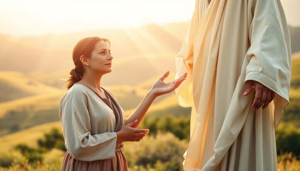 Jesus heals the bleeding woman