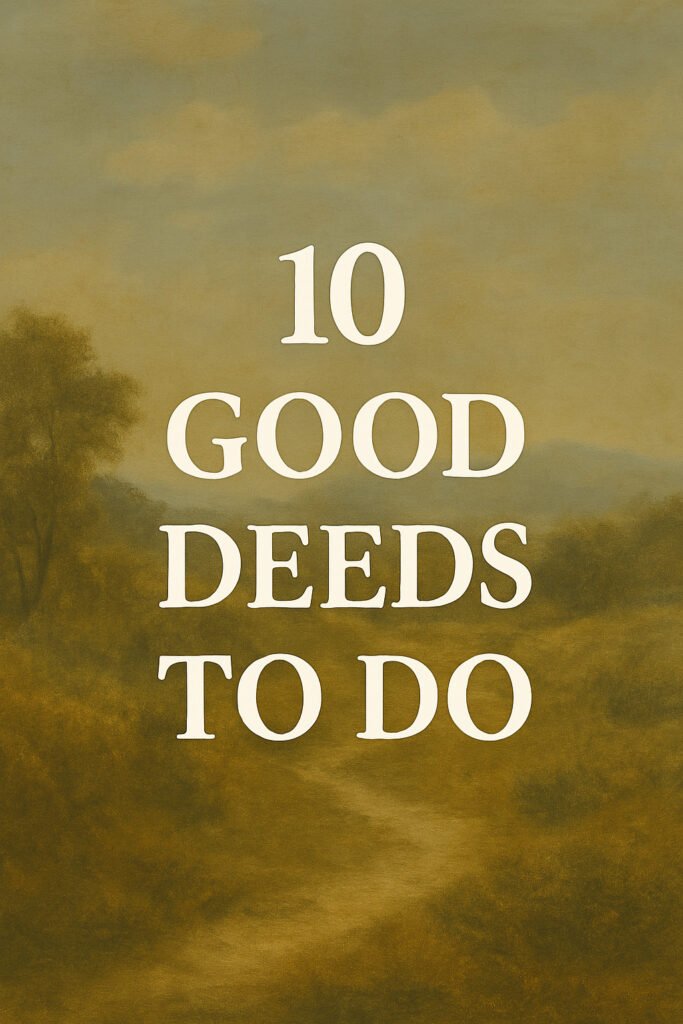 good deeds to do