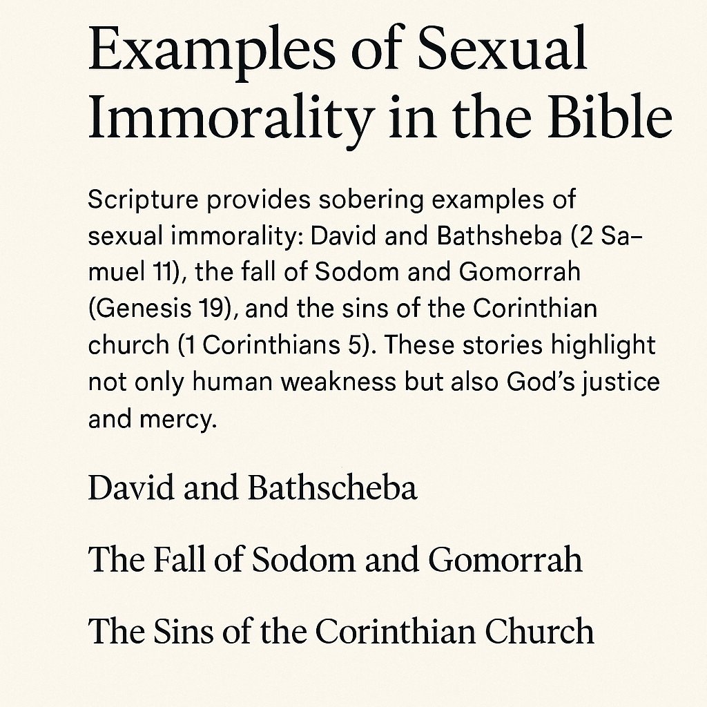 examples of sexual immorality in the bible