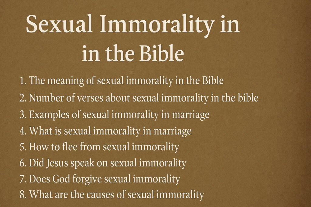 sexual immorality