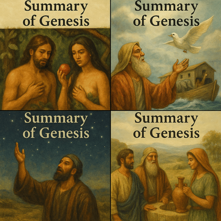 Summary Of Genesis Chapter By Chapter From Creation To The Story Of Joseph