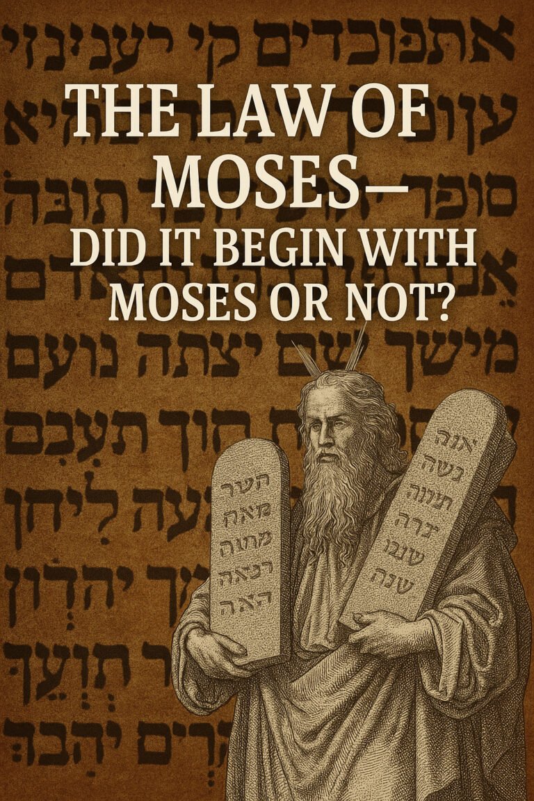 The Law of Moses – Did It Begin with Moses or Not? 15 Profound Minutes ...