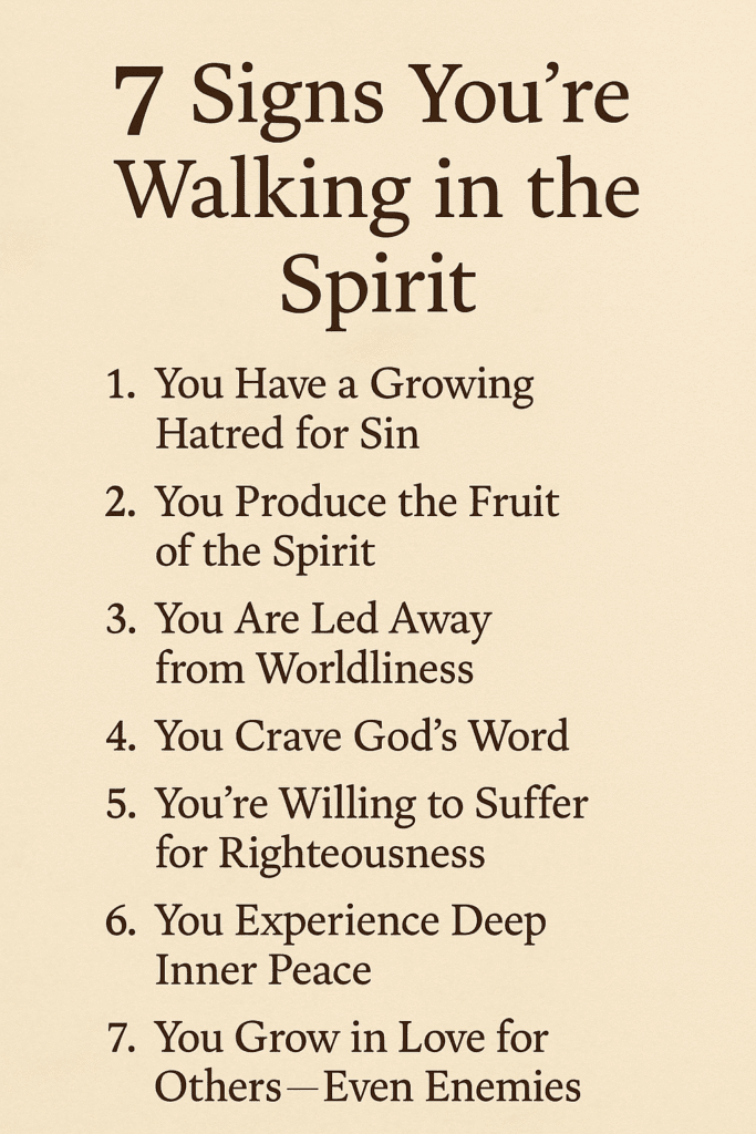 walking in the spirit