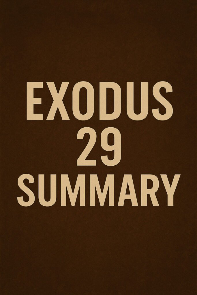 exodus 29 summary